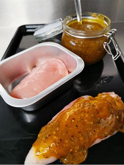 Picture of 2 x chicken fillets in thai style marinade